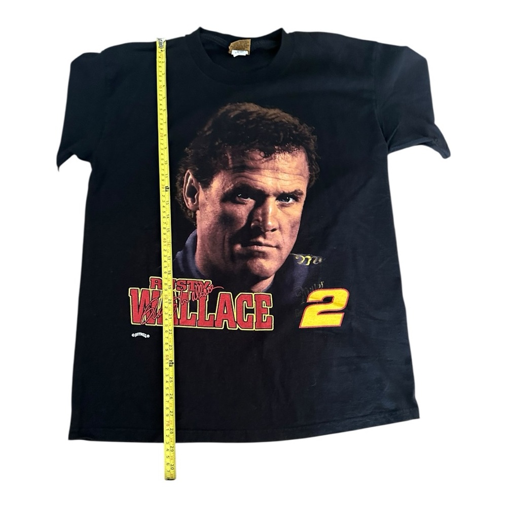 Vintage Rusty Wallace Racing T Shirt Nutmeg Mills 90s NASCAR Black #2 Men’s L - Picture 6 of 10